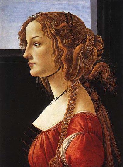 BOTTICELLI, Sandro Portrait of a Young Woman after oil painting image